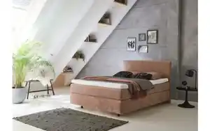 Boxspringbett OC-BX23163, teracotta, 140 x 200 cm