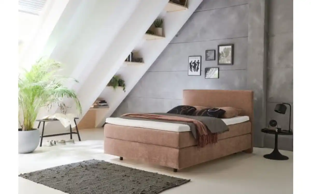 Bild 1 von Boxspringbett OC-BX23163, teracotta, 140 x 200 cm