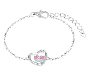 Amor 925 Silber Kinder-Armschmuck »Herz und Schmetterling«