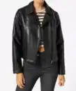 Bild 1 von Kunstlederjacke Biker-Style, schwarz