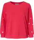 Bild 1 von Sweatshirt mit Stickereien, pink