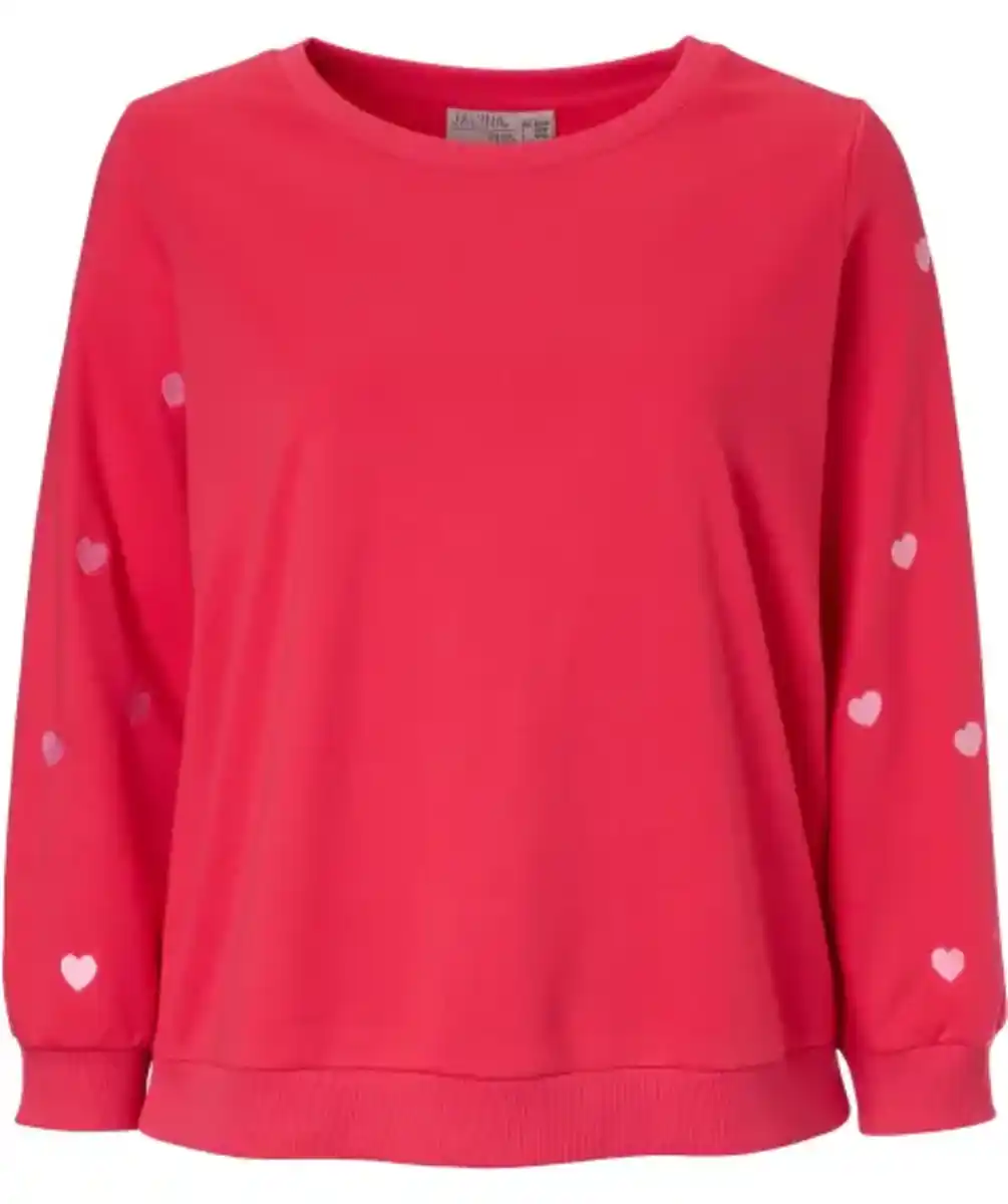 Bild 1 von Sweatshirt mit Stickereien, pink