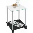 Bild 1 von Beistelltisch, Schwarz, Chrom, Metall, Glas, quadratisch, 34x45x34 cm, Wohnzimmer, Wohnzimmertische, Beistelltische, Beistelltische Metall