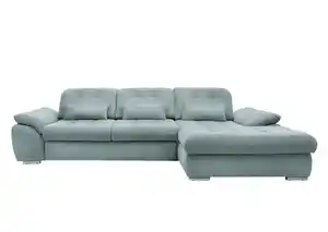 Ecksofa Rigatti mit Bettkasten ca. 314x184 cm Mint, Blau
