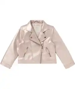 Kunstlederjacke Biker-Style, rosa