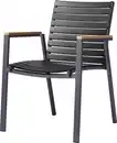 Bild 1 von Gartensessel Mood Extreme Anthrazit/Teakholz stapelbar, Anthrazit, Schwarz, Teakfarben