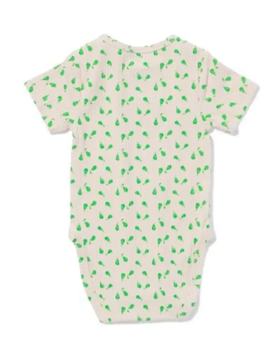 Bild 2 von Mitwachsender Baby-Strampler LENZING™ ECOVERO™, gerippt, Birnen beige