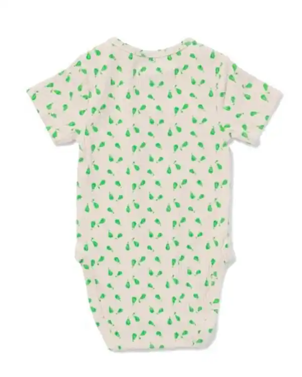 Bild 2 von Mitwachsender Baby-Strampler LENZING™ ECOVERO™, gerippt, Birnen beige