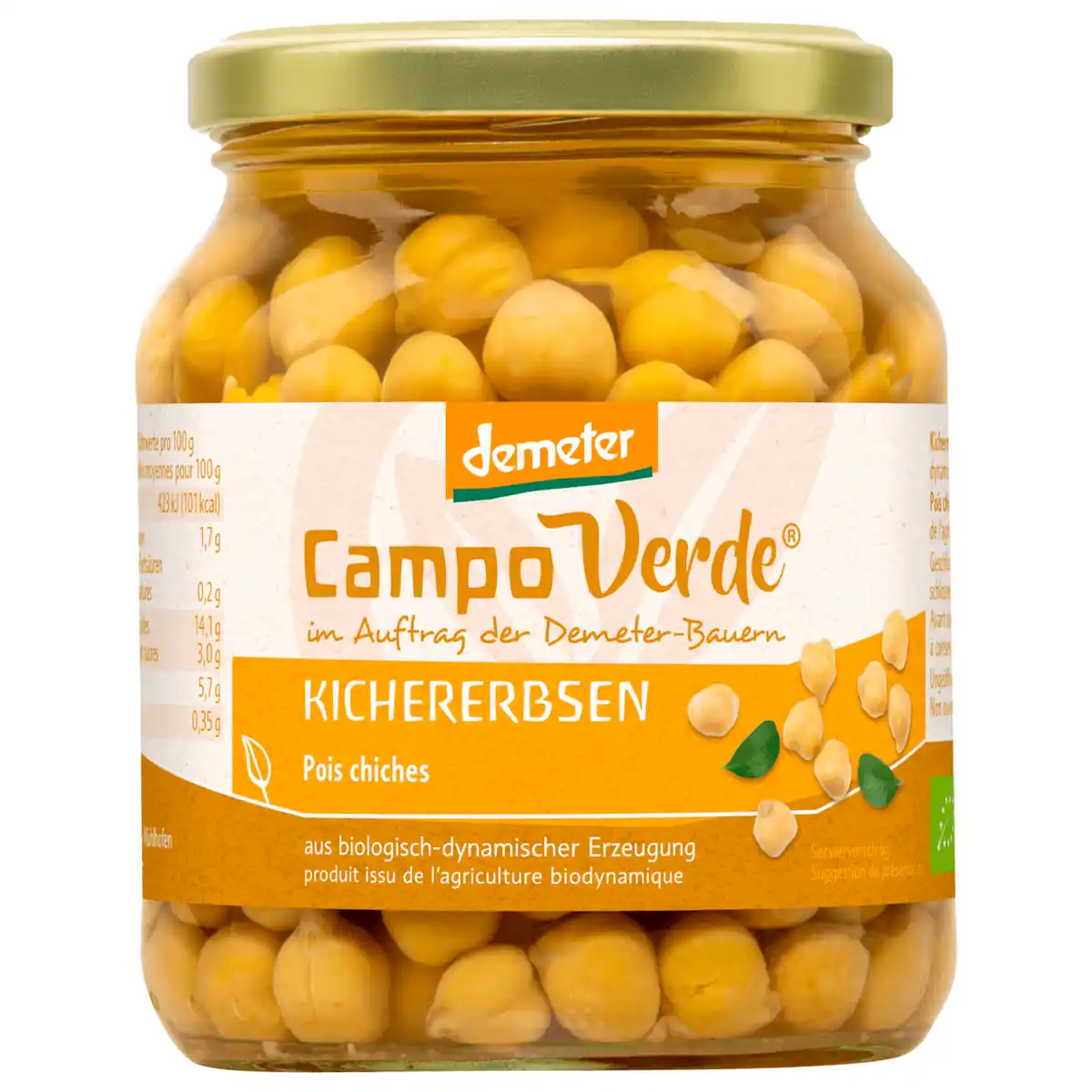 Bild 1 von Campo Verde Bio Demeter Kichererbsen kochfertig 230g