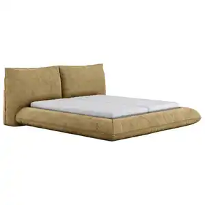 Belluti Polsterbett Fluffy, Goldbraun, Textil, 180x200 cm, gepolstertes Kopfteil, Stoffauswahl, in verschiedenen Größen erhältlich, Schlafzimmer, Betten, Polsterbetten