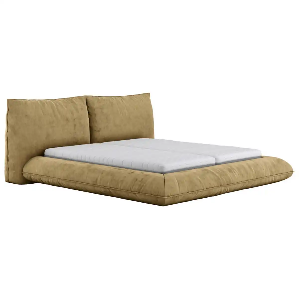 Bild 1 von Belluti Polsterbett Fluffy, Goldbraun, Textil, 180x200 cm, gepolstertes Kopfteil, Stoffauswahl, in verschiedenen Größen erhältlich, Schlafzimmer, Betten, Polsterbetten