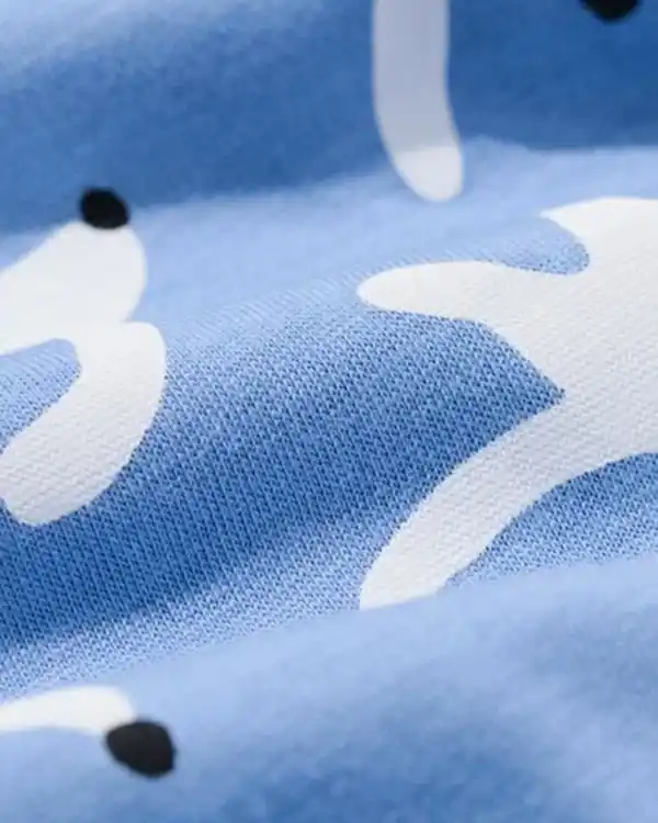 Bild 2 von Kinder-Kurzpyjama Hunde mit Puppenpyjama blau