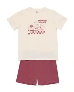 Kinder-Kurzpyjama rot