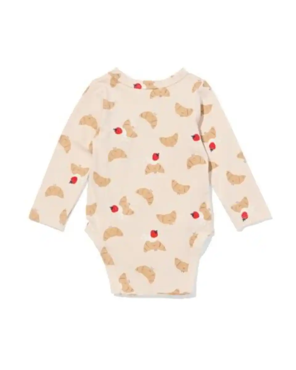 Bild 4 von Mitwachsender Newborn-Wickelstrampler ecru