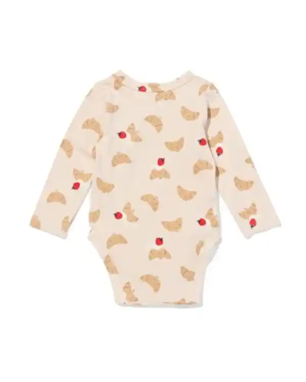 Bild 4 von Mitwachsender Newborn-Wickelstrampler ecru