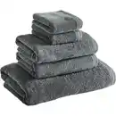 Bild 1 von Marc O'Polo Frottierset, Anthrazit, Textil, 5-teilig, Uni, Gots, Badtextilien, Handtuch-Sets