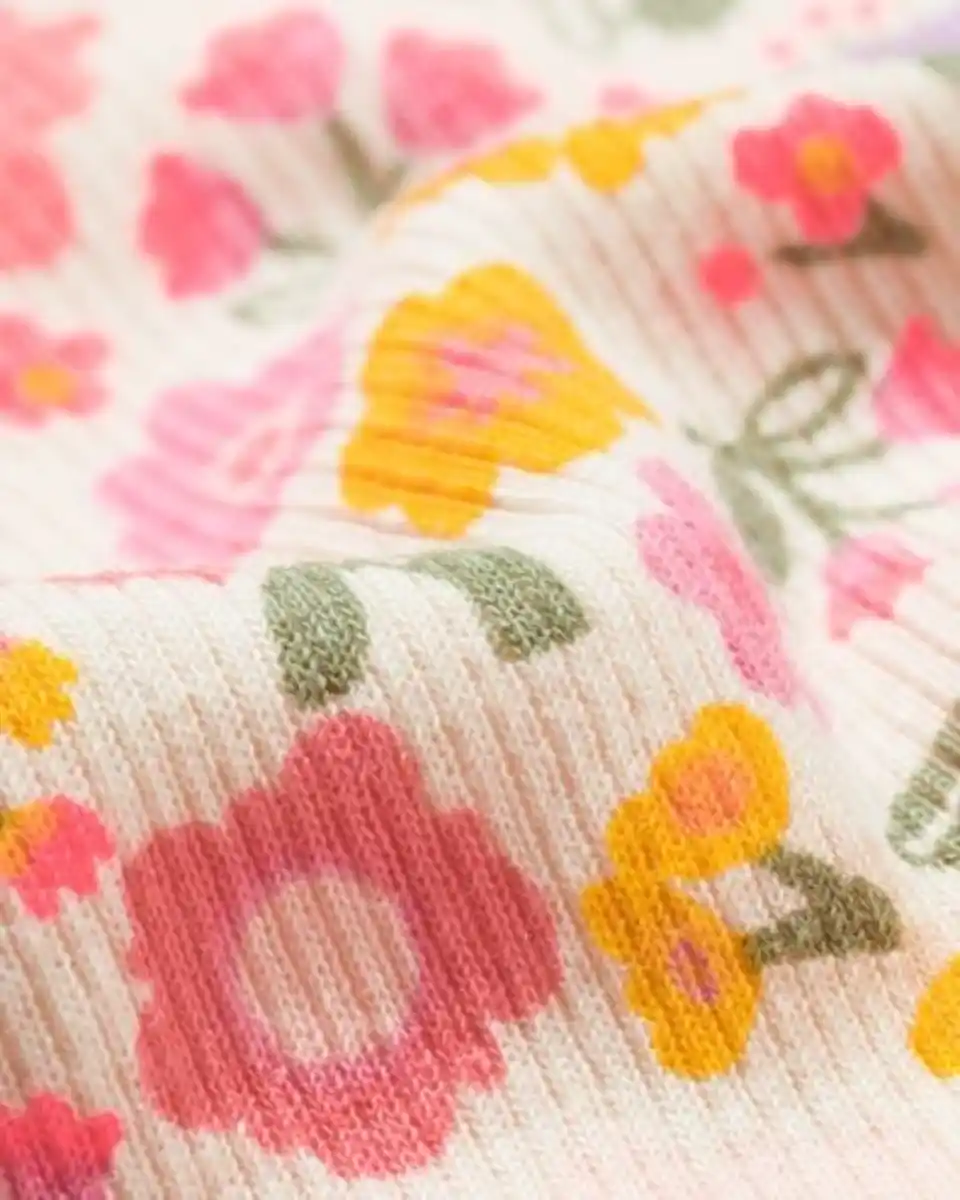 Bild 4 von Kinderpyjama, gerippt, mit Blumen multifarbe