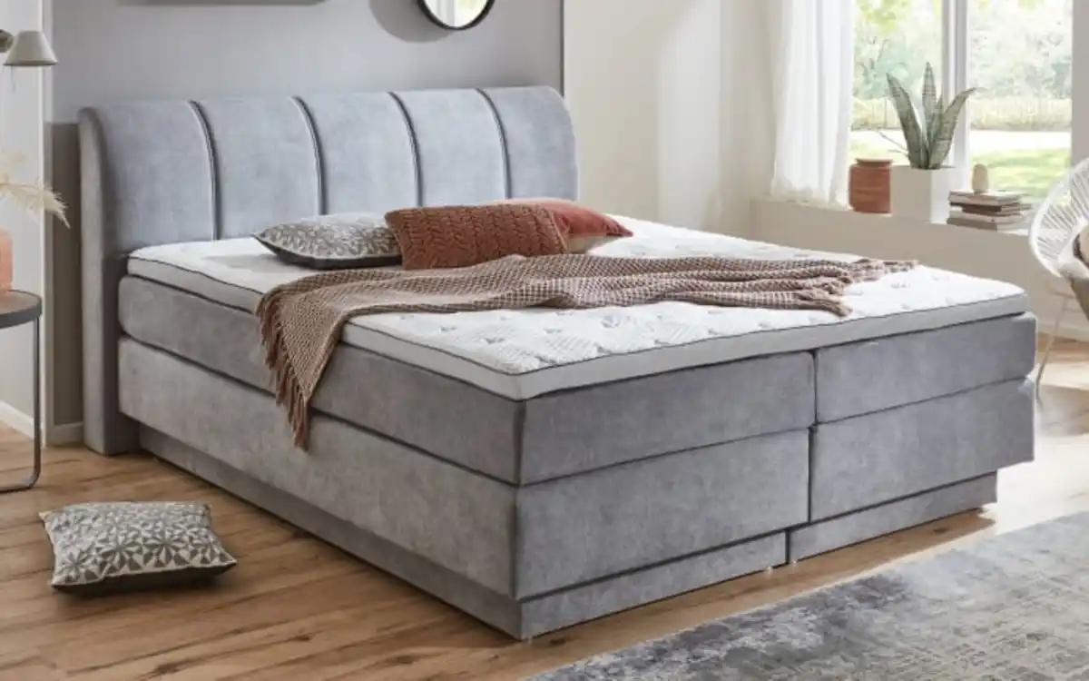 Bild 1 von Boxspringbett BX2240 Ottawa, grau, 180 x 200 cm