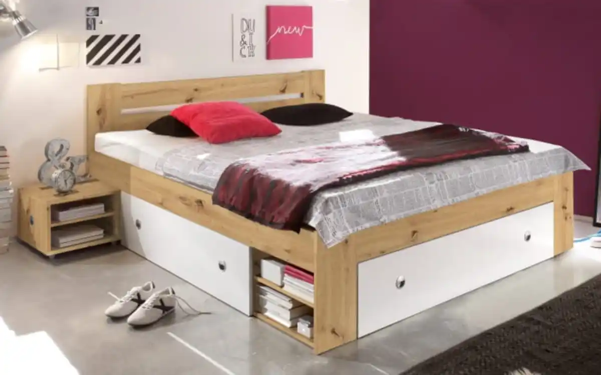 Bild 1 von Wolf Möbel - Kojenbett Stefan, Artisan Eiche-Nachbildung/weiß, 140 x 200 cm