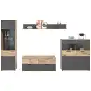 Bild 1 von Mid.you Wohnwand, Grau, Kunststoff, 5 Fächer, 2 Schublade(n) Schubladen, 327x200x44 cm, Made in EU, FSC Mix, Wohnzimmer, Wohnwände, Wohnwand-Sets