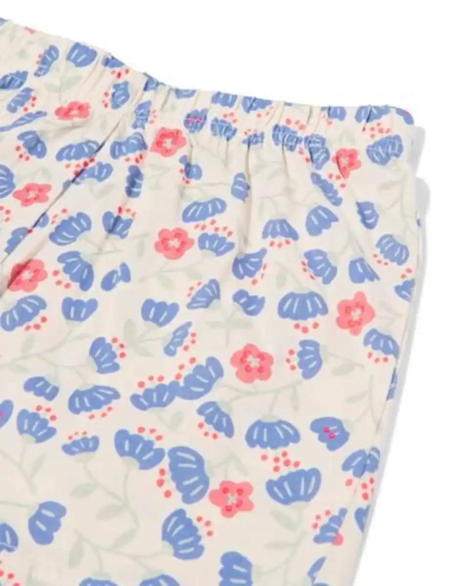 Bild 3 von Kinder-Kurzpyjama Blumen eierschalenfarben