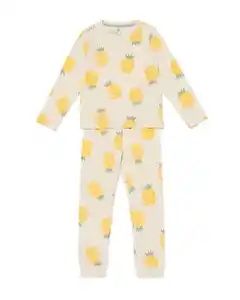 Kinderpyjama Ananas eierschalenfarben