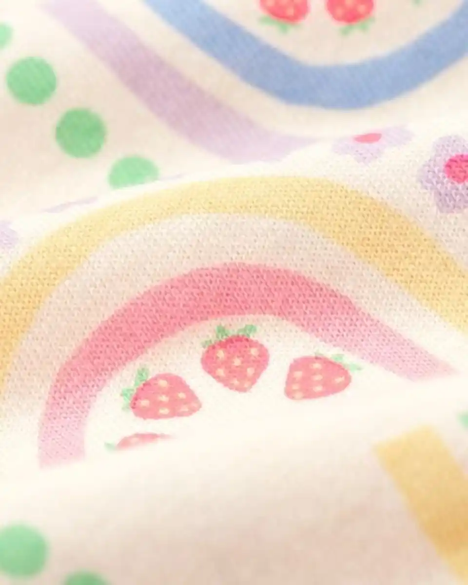 Bild 2 von Kinder-Kurzpyjama Regenbogen mit Puppenpyjama bunt