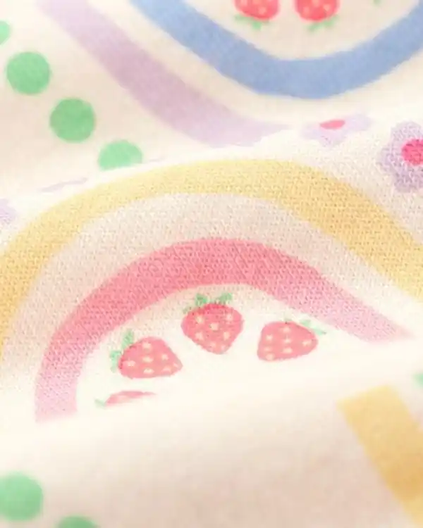 Bild 2 von Kinder-Kurzpyjama Regenbogen mit Puppenpyjama bunt