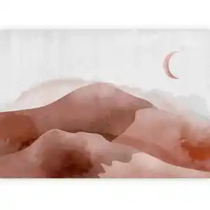 Fototapete Desert Landscape Pink/Hellgrau, Pink, Hellgrau