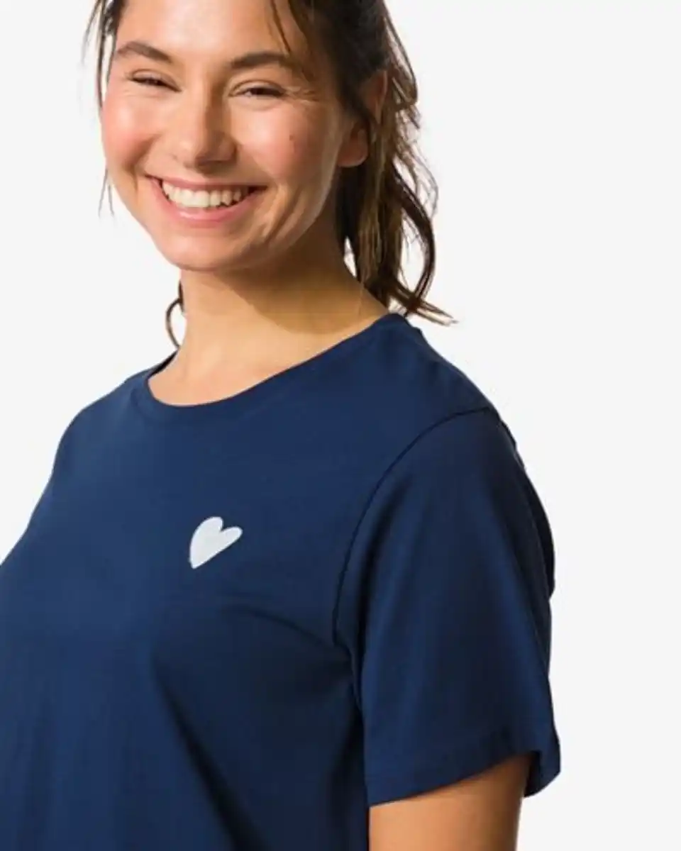 Bild 4 von Damen-Kurz-Pyjama aus Jersey mit Streifen dunkelblau