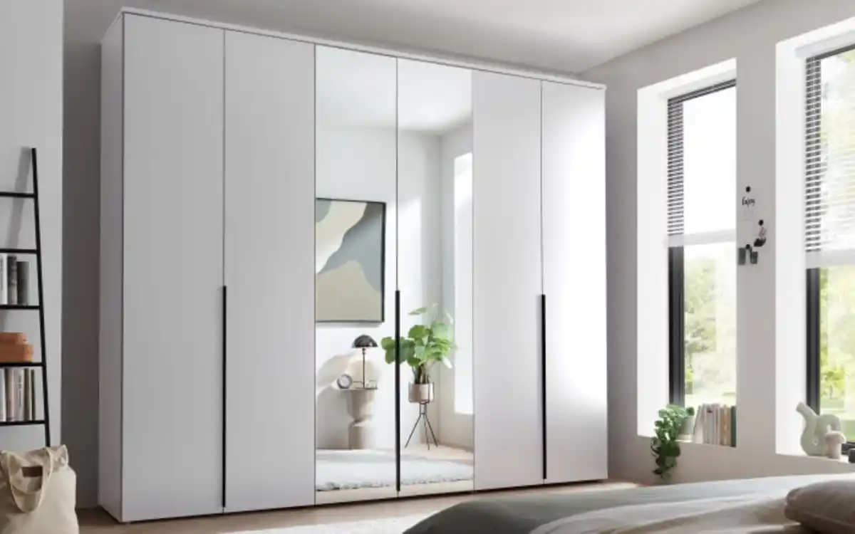 Bild 1 von Drehtürenschrank Kevo, weiß, 270 x 225 cm, inkl. Spiegeltüren