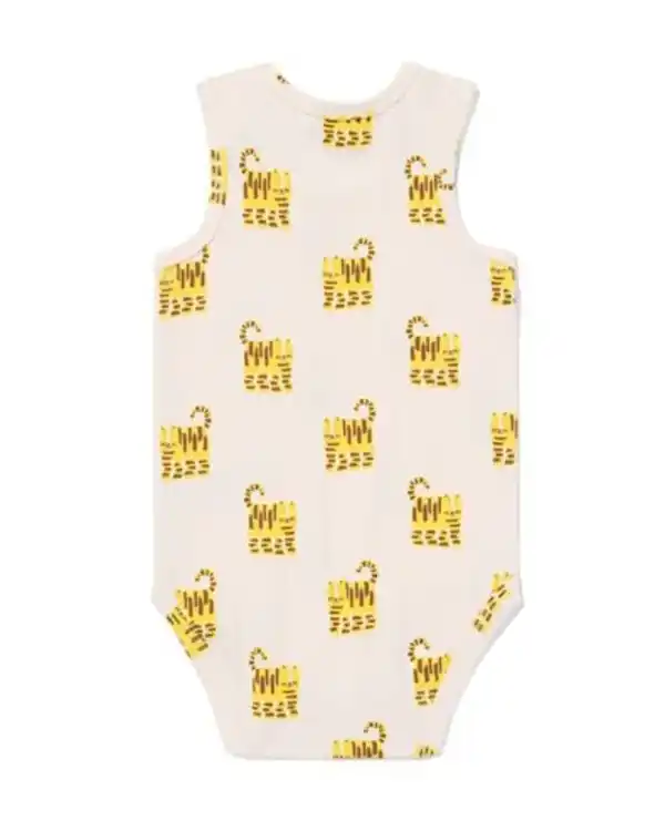 Bild 3 von Mitwachsender Baby-Strampler mit Tieren eierschalenfarben