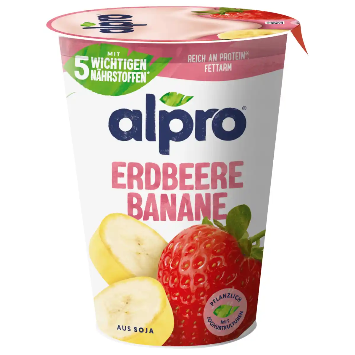 Bild 1 von Alpro Joghurtalternative Soja Erdbeere Banane vegan 400g