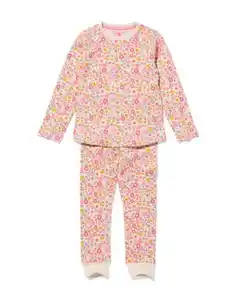 Kinderpyjama, gerippt, mit Blumen multifarbe