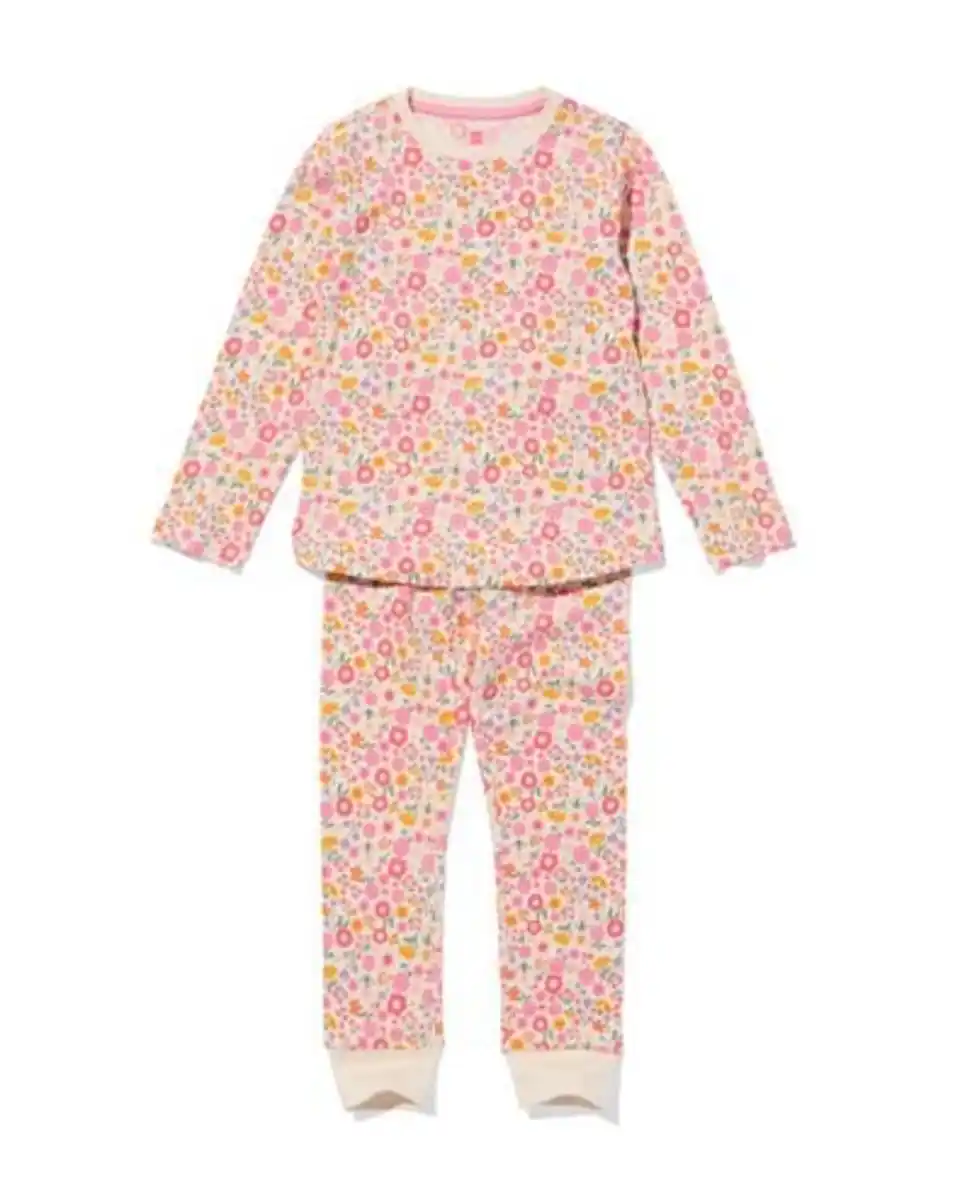 Bild 1 von Kinderpyjama, gerippt, mit Blumen multifarbe