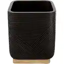 Bild 1 von Kleine Wolke Zahnputzbecher, Schwarz, Kunststoff, Naturmaterialien, Uni, 8x9.7x8 cm, Badaccessoires, Waschplatzzubehör, Zahnputzbecher