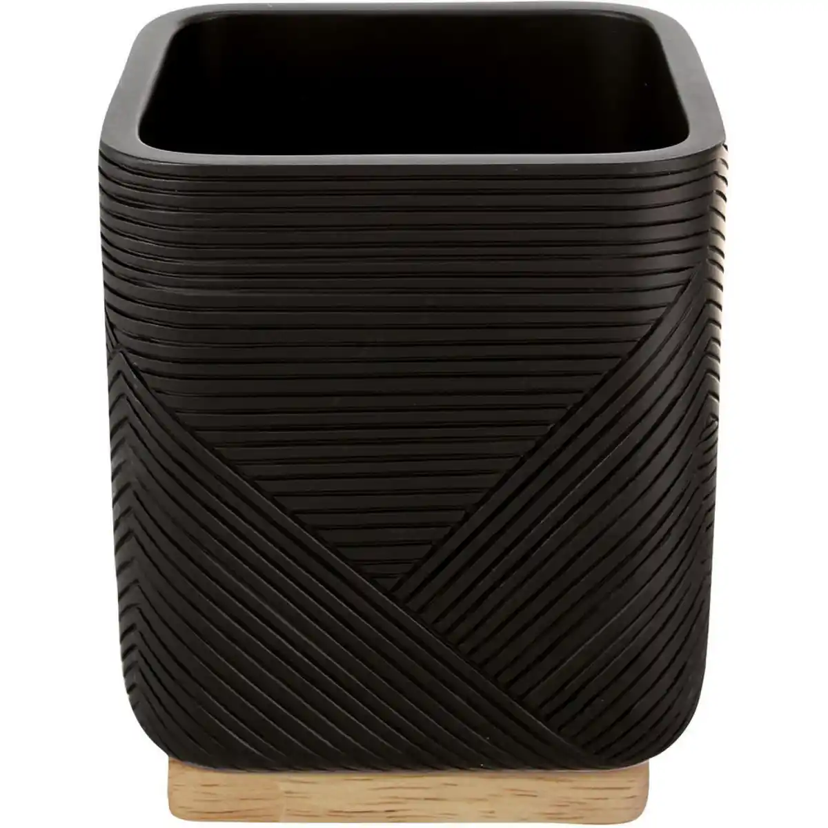 Bild 1 von Kleine Wolke Zahnputzbecher, Schwarz, Kunststoff, Naturmaterialien, Uni, 8x9.7x8 cm, Badaccessoires, Waschplatzzubehör, Zahnputzbecher