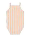 Bild 4 von Mitwachsender Baby-Strampler, gestreift pfirsich