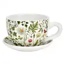 Bild 1 von Pflanztasse, Weiß, Keramik, 20.0x12.0x15.0 cm, Dekoration, Blumen & Zubehör, Übertöpfe