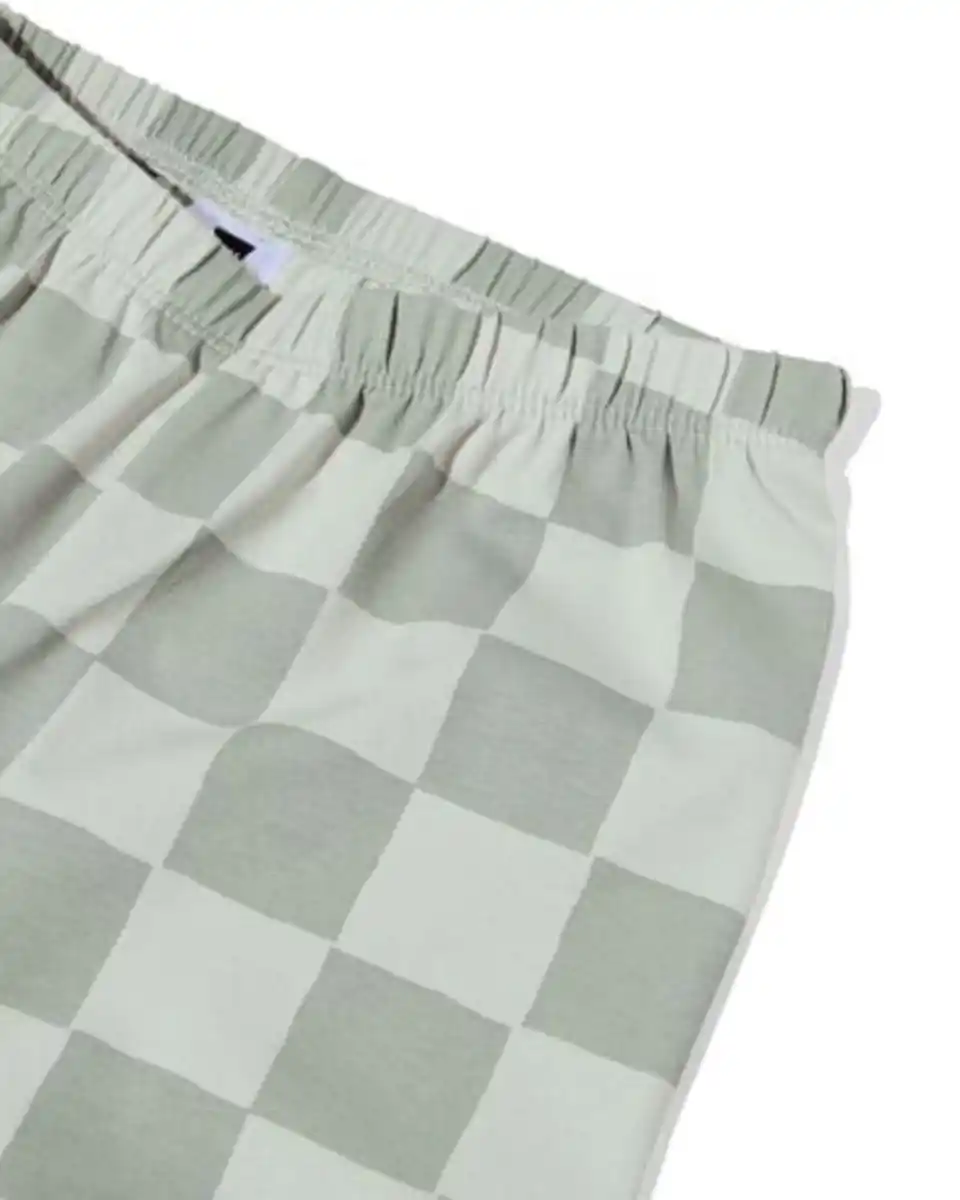 Bild 3 von Kinderpyjama kariert hellgrün