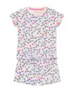 Bild 1 von Kinder-Kurzpyjama Blumen eierschalenfarben