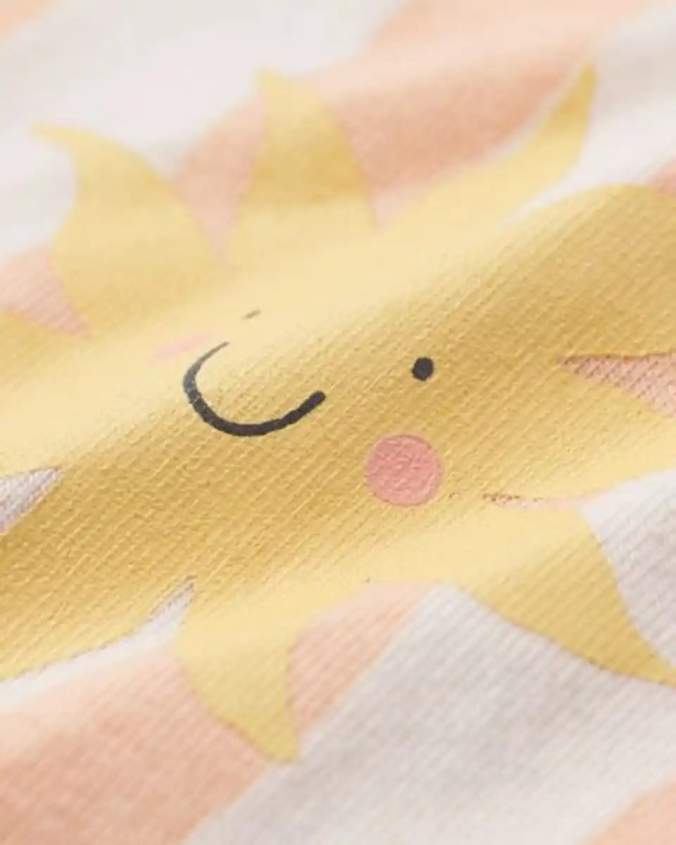 Bild 2 von Mitwachsender Baby-Strampler, gestreift pfirsich