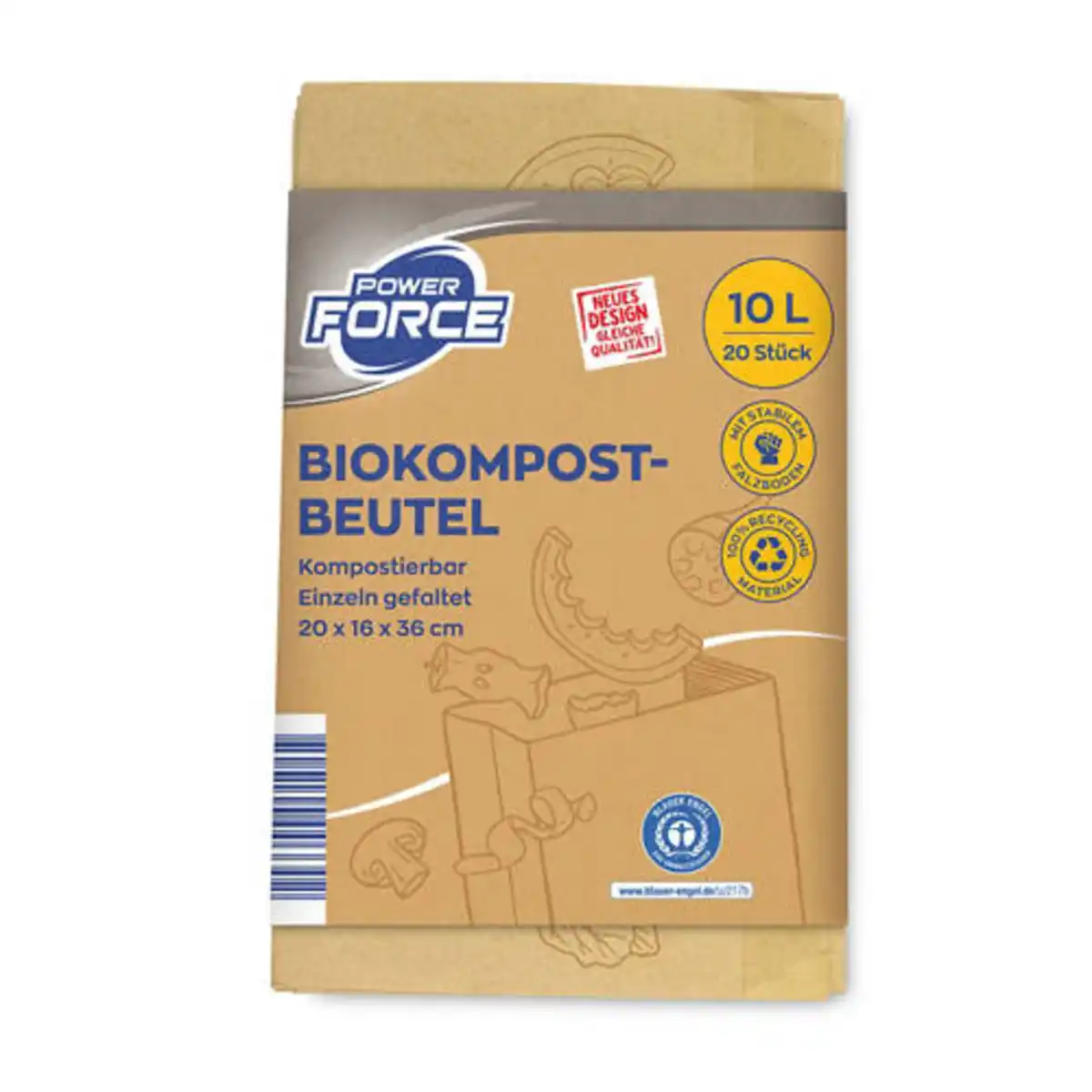 Bild 1 von POWER FORCE Bio Kompostbeutel 10 Liter