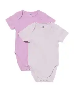 Baby-Strampler LENZING™ ECOVERO™, gerippt – 2 Stück lila
