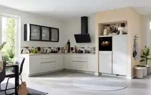 Nobilia - Einbauküche Esilia, sandfarbig, inkl. Bosch Elektrogeräte