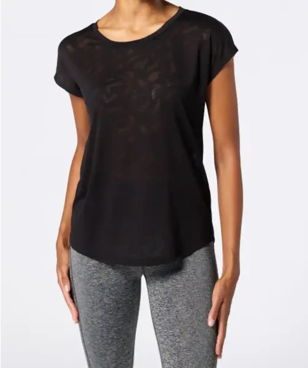 Bild 1 von Sport-Shirt Ausbrenner, schwarz