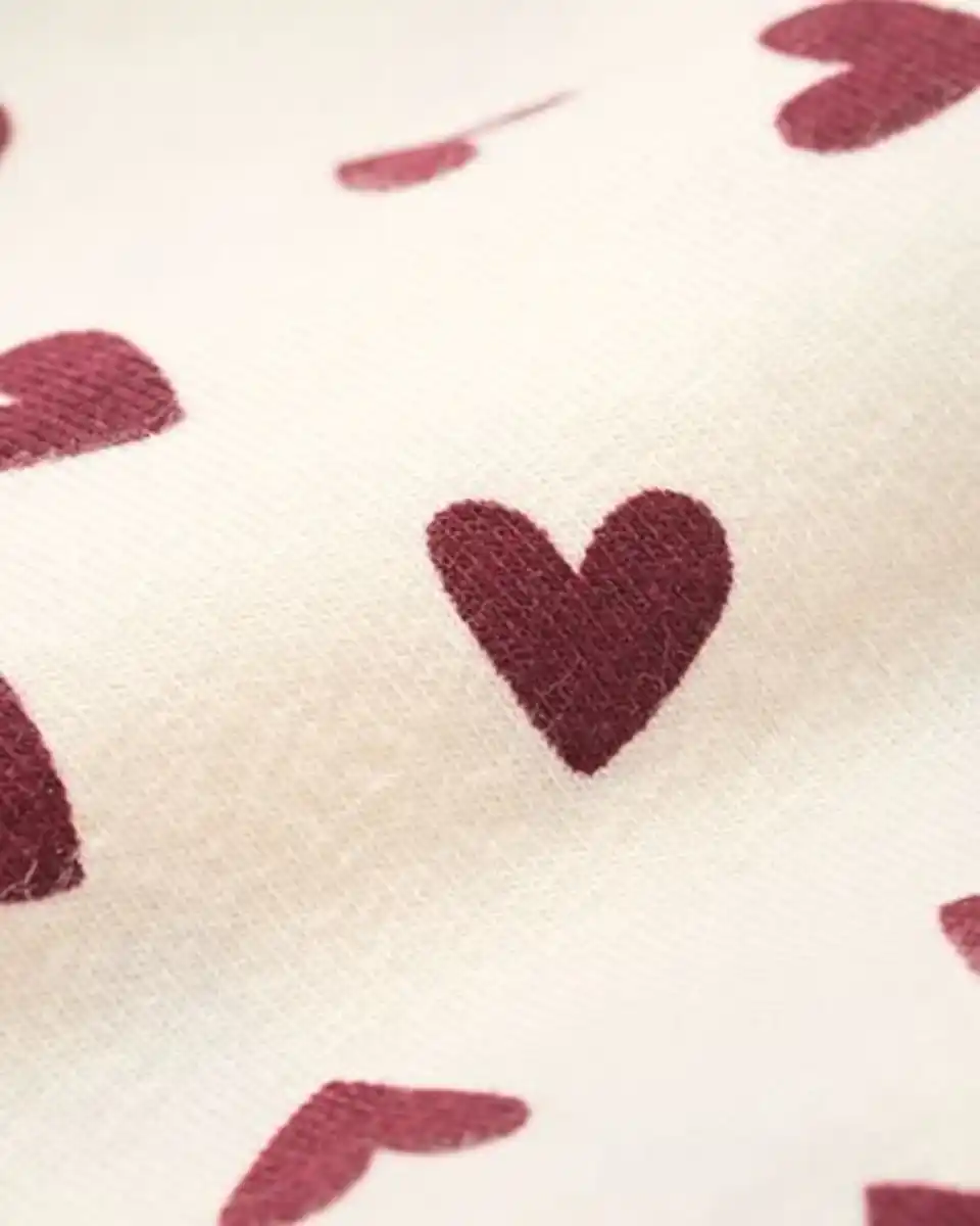 Bild 3 von Mitwachsender Newborn-Wickelstrampler mit Herzchen ecru