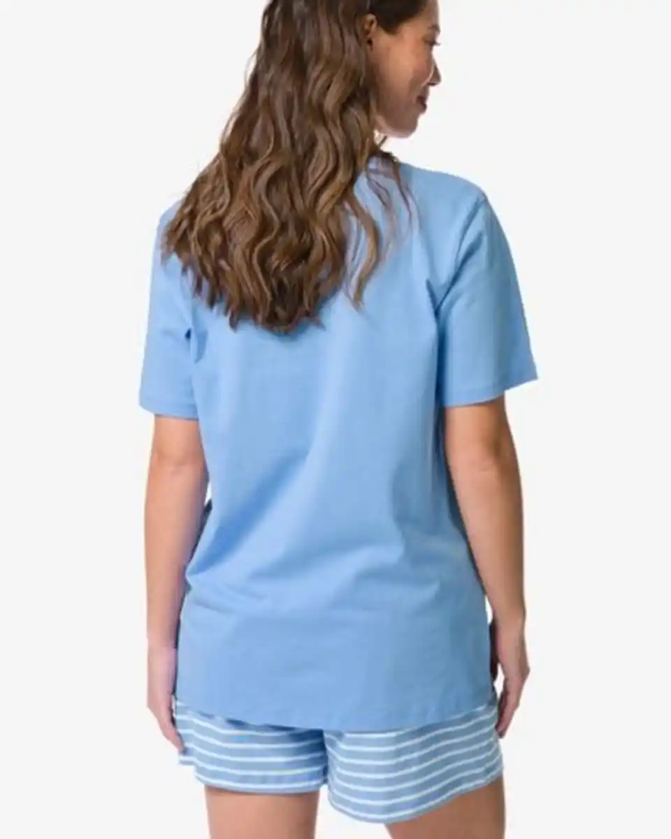 Bild 4 von Miffy Damen-Kurz-Pyjama aus Jersey mit Streifen blau