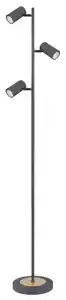 Stehleuchte Robby max. 5 Watt, Graphitfarben, Naturfarben