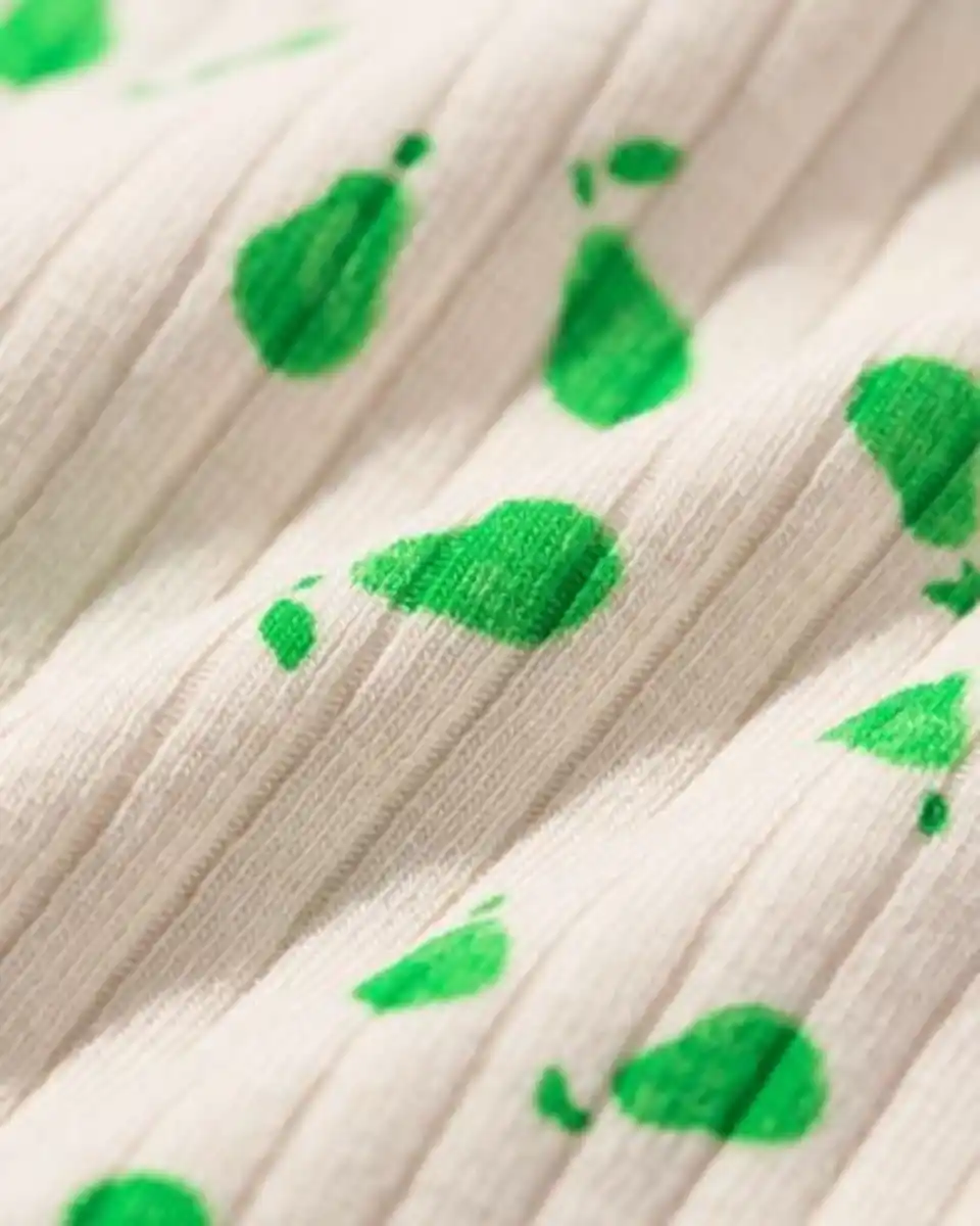 Bild 4 von Mitwachsender Baby-Strampler LENZING™ ECOVERO™, gerippt, Birnen beige